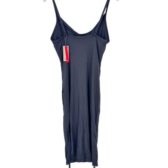 Popilush Dress New Medium Black Shapewear Ruched Modal Bodycon Mini Slip Dress - Picture 3 of 8